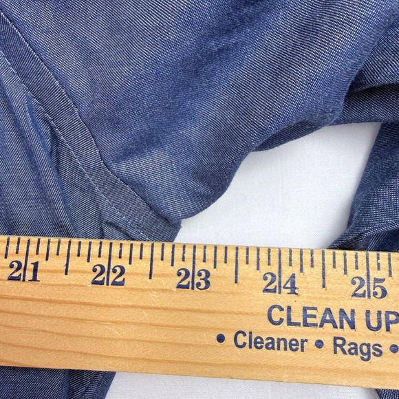 Van Heusen Originals Mens Classic Fit Long Sleeve Button‎ Down Shirt Blue L G - Picture 7 of 8